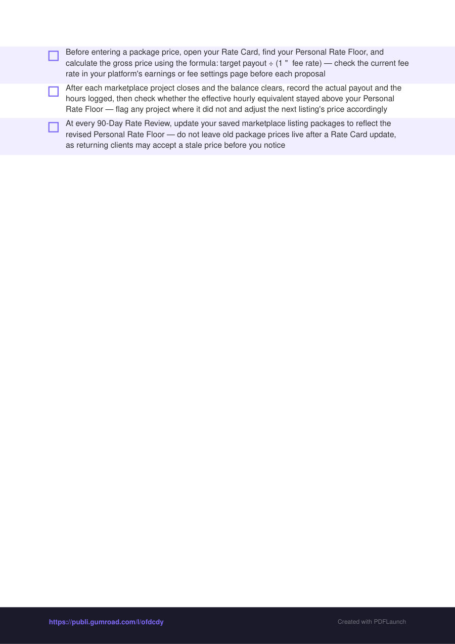 Price Your Design Work Without Apology — Free Checklist: The last page, with the link to the guide